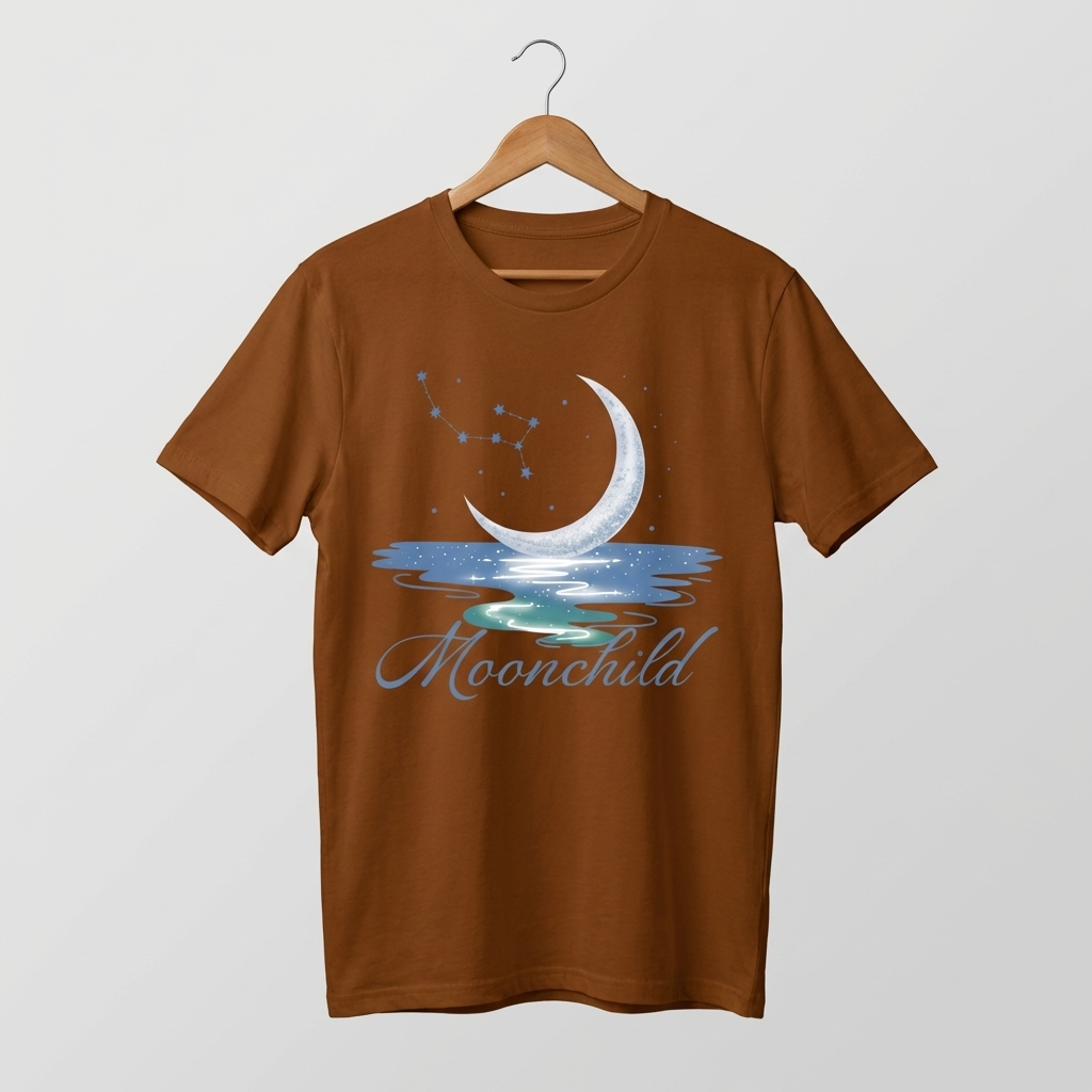 Moon Child Oversized T-Shirt | Celestial Mystical Night Tee - Men's
