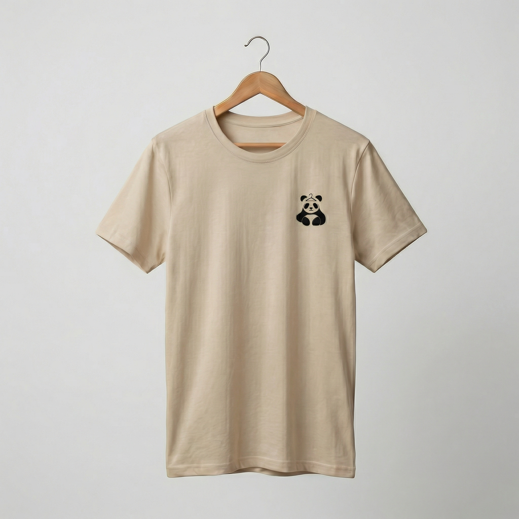 DressPanda Plain Logo T-Shirt | Minimalist Panda Logo Tee | Women's