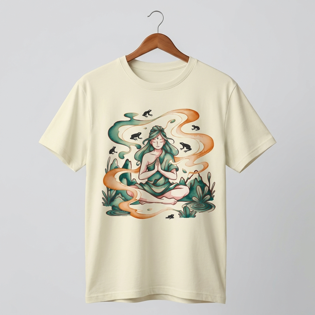 Zen Lady Oversized T-Shirt | Feminine Meditation Spiritual Tee - Men's