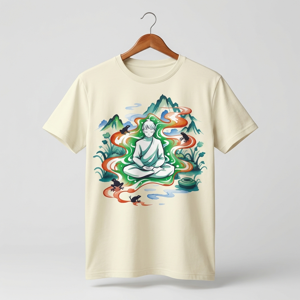 Zen Man Oversized T-Shirt | Masculine Meditation Mindfulness Tee - Men's