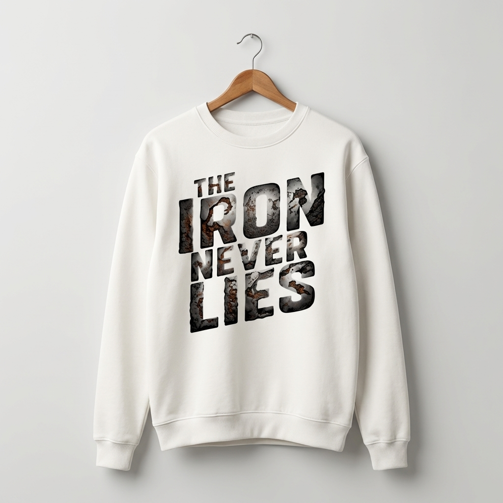 Iron Never Lies Graphic Sweatshirt | Gym Strength Motivation - Women's