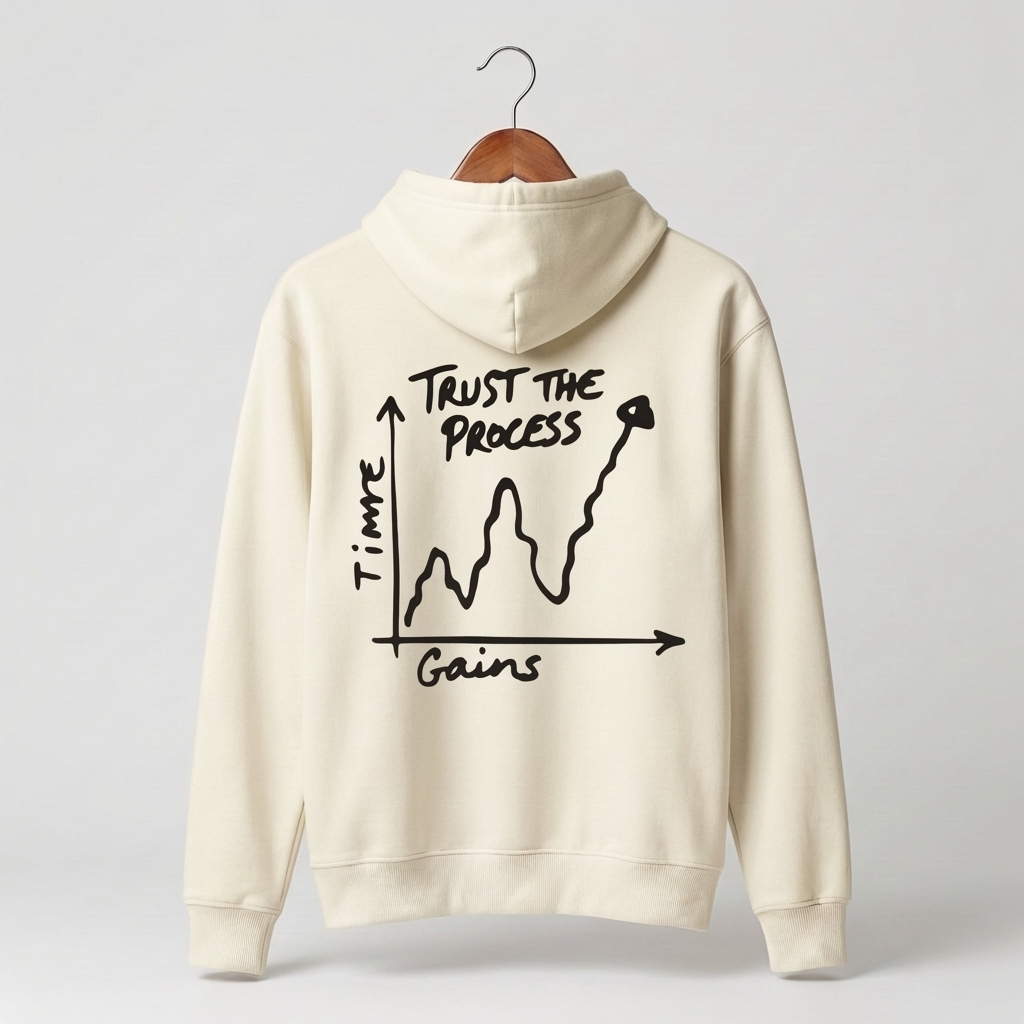 Trust The Process Graphic Hoodie | Motivational Growth Mindset - Men's