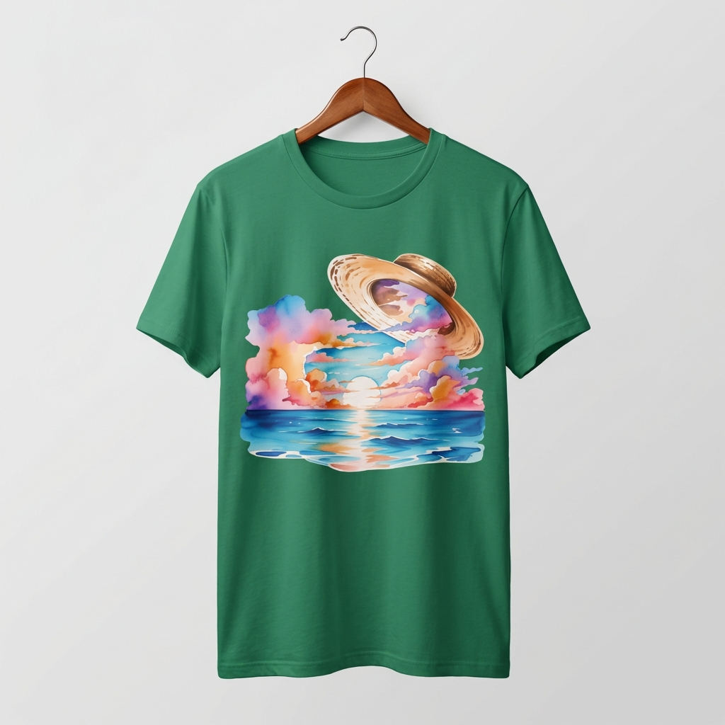 Straw Hat Graphic T-Shirt | Anime Pirate Adventure Tee - Women's