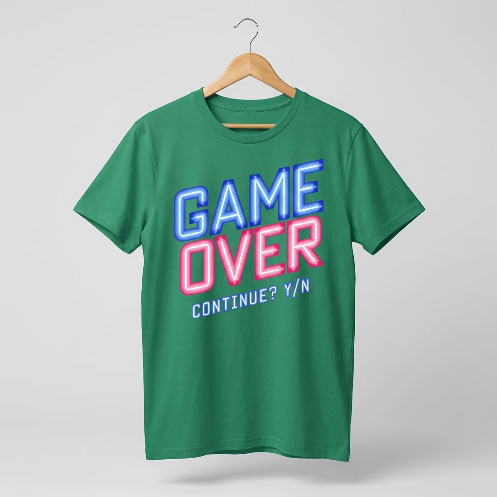 Game Over Graphic T-Shirt | Retro Arcade Gaming Tee - Men's