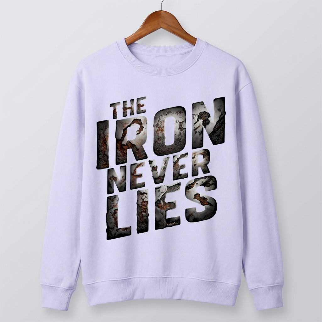 Iron Never Lies Graphic Sweatshirt | Gym Strength Motivation - Men's