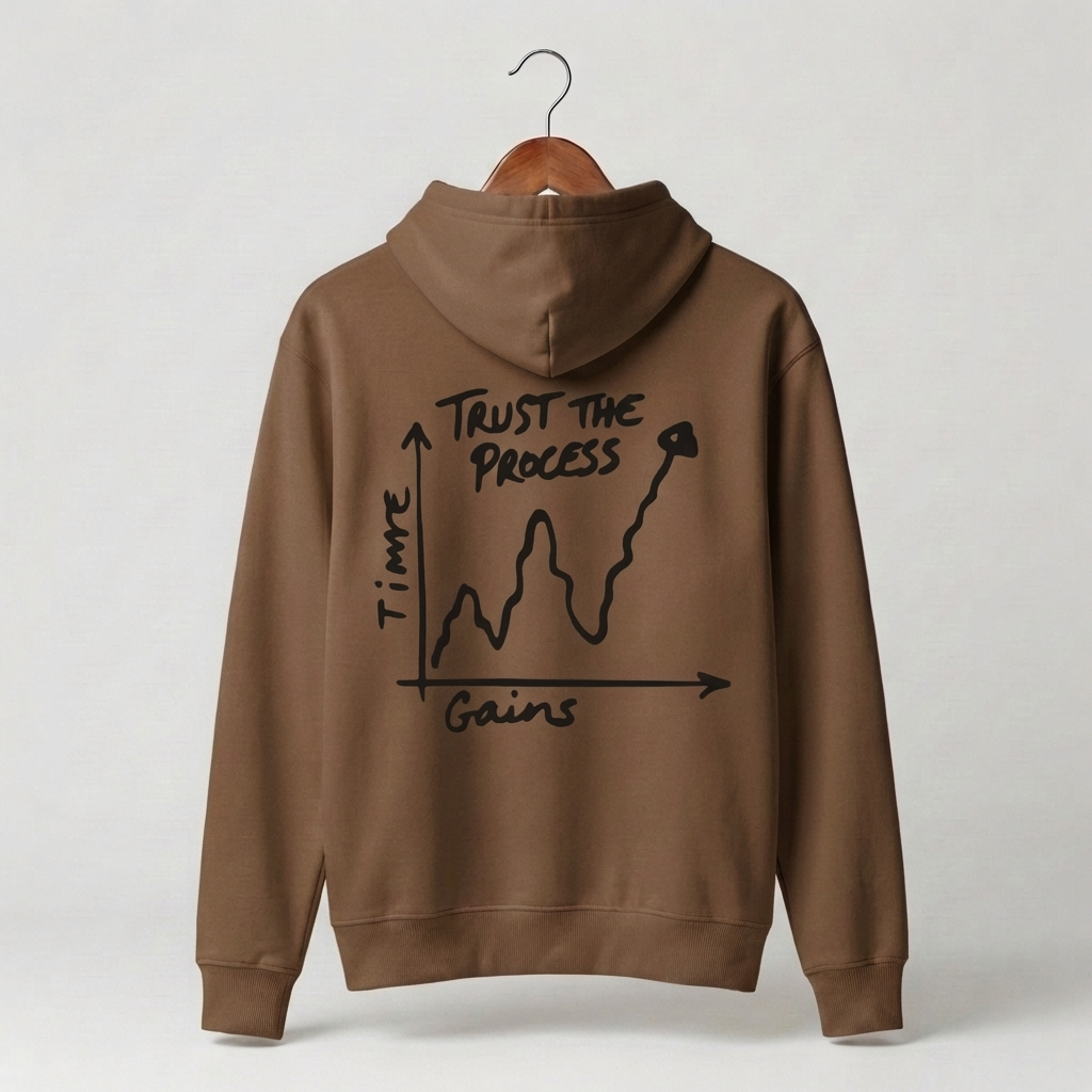 Trust The Process Graphic Hoodie | Motivational Growth Mindset - Men's