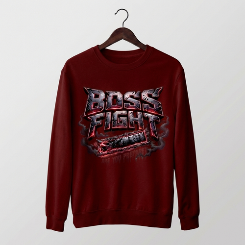 Boss Fight Graphic Sweatshirt | Epic Gaming Battle - Women's