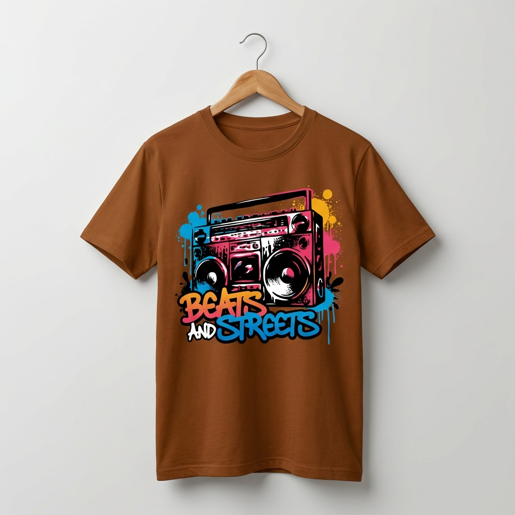 Beats and Streets Oversized T-Shirt | Urban Hip-Hop Streetwear Tee - Women's
