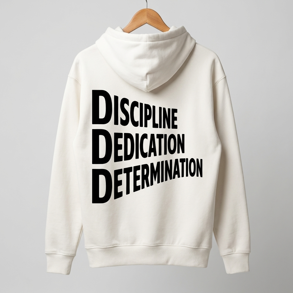 DDD Graphic Hoodie | Dare Dream Dominate Motivation - Men's