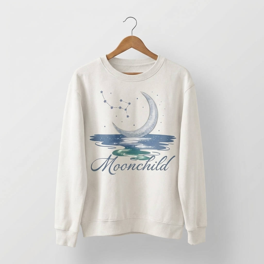 Moon Child Graphic Sweatshirt | Celestial Mystical Night - Men's