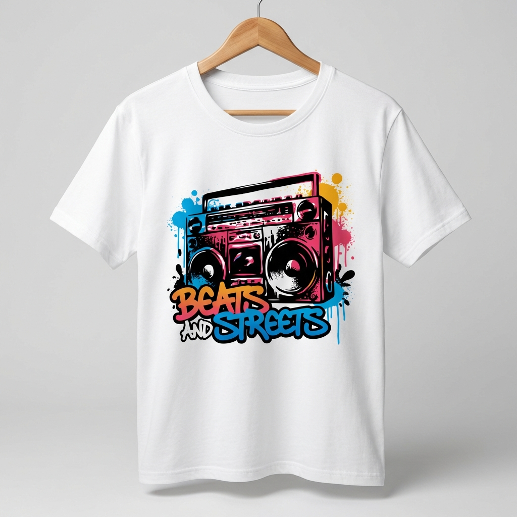 Beats and Streets Oversized T-Shirt | Urban Hip-Hop Streetwear Tee - Women's