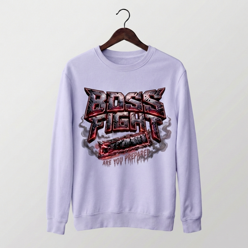 Boss Fight Graphic Sweatshirt | Epic Gaming Battle - Men's