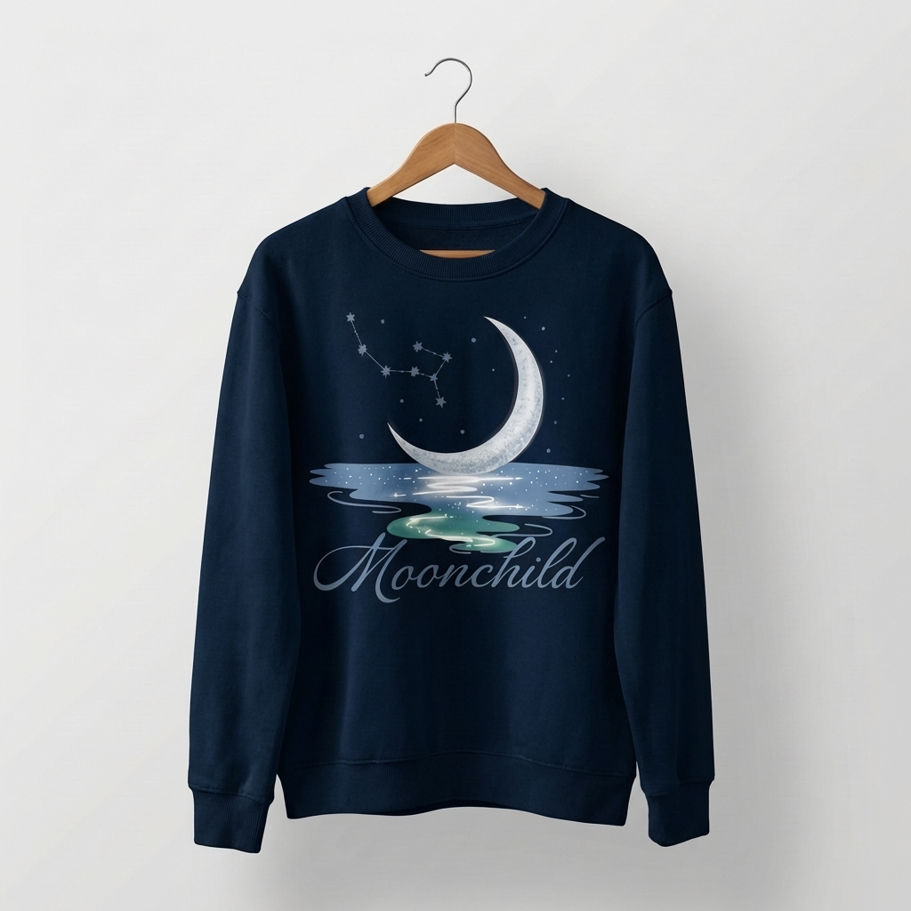 Moon Child Graphic Sweatshirt | Celestial Mystical Night - Men's