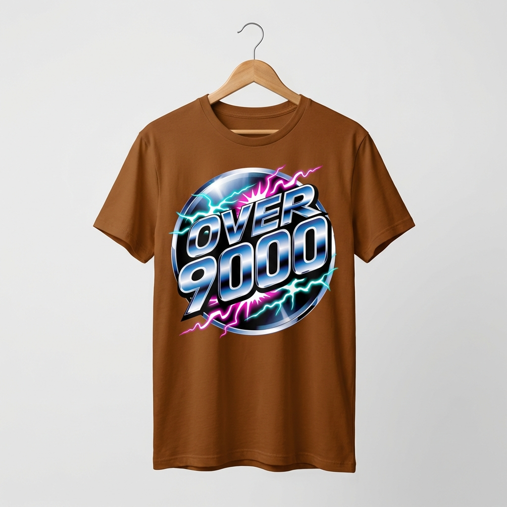 Over 9000 Oversized T-Shirt | Anime Power Level Manga Tee - Men's