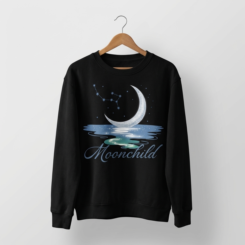 Moon Child Graphic Sweatshirt | Celestial Mystical Night - Men's