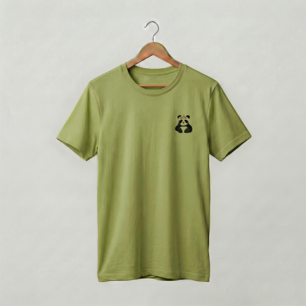 DressPanda Plain Logo Oversized T-Shirt | Minimalist Panda Logo Tee | Men's