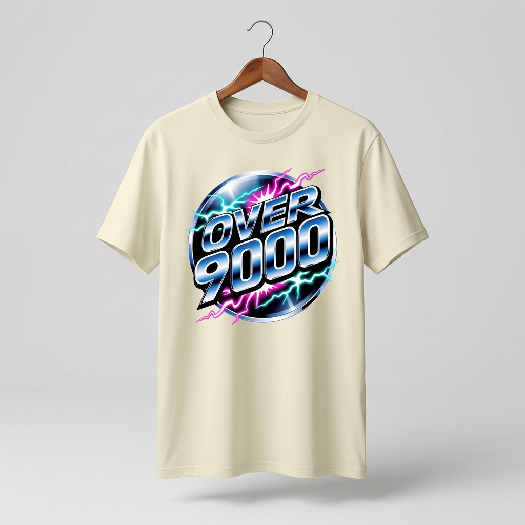 Over 9000 Oversized T-Shirt | Anime Power Level Manga Tee - Men's