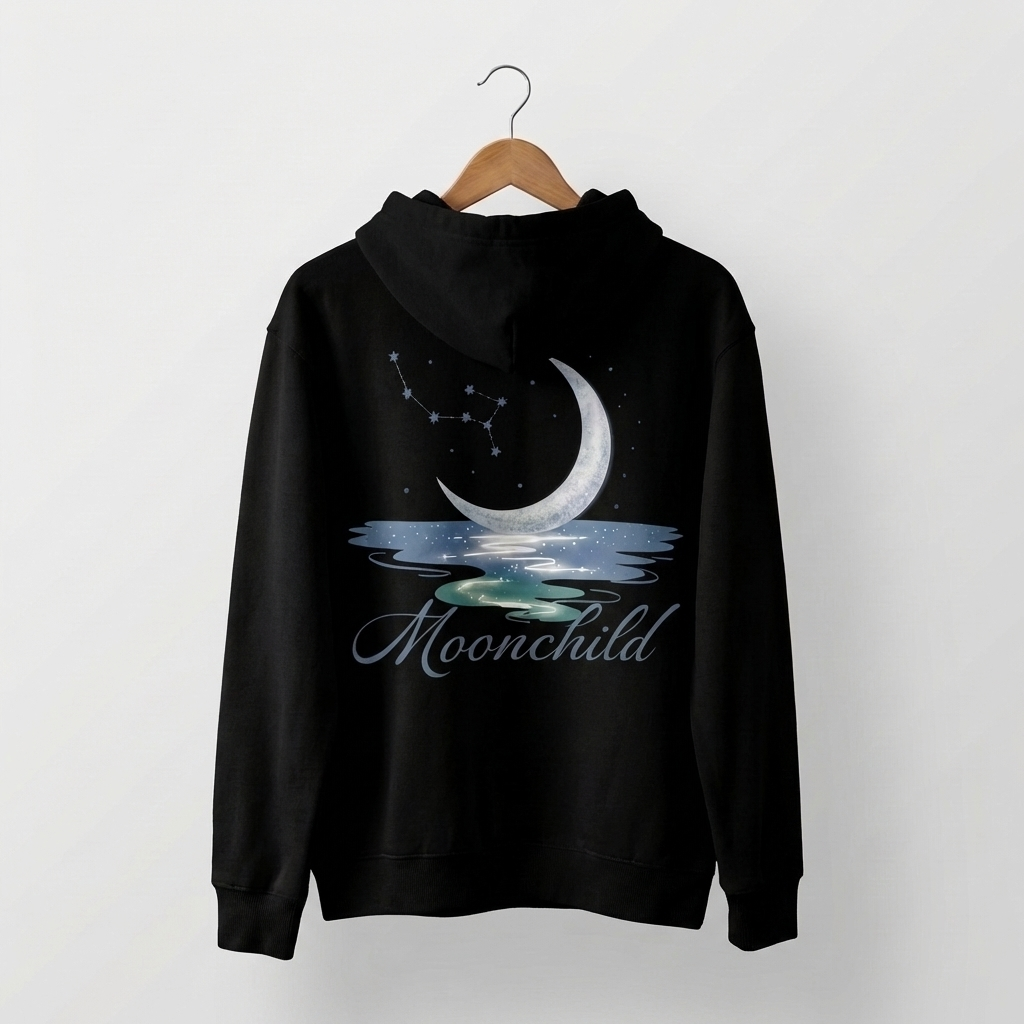 Moon Child Graphic Hoodie | Celestial Mystical Night - Men's