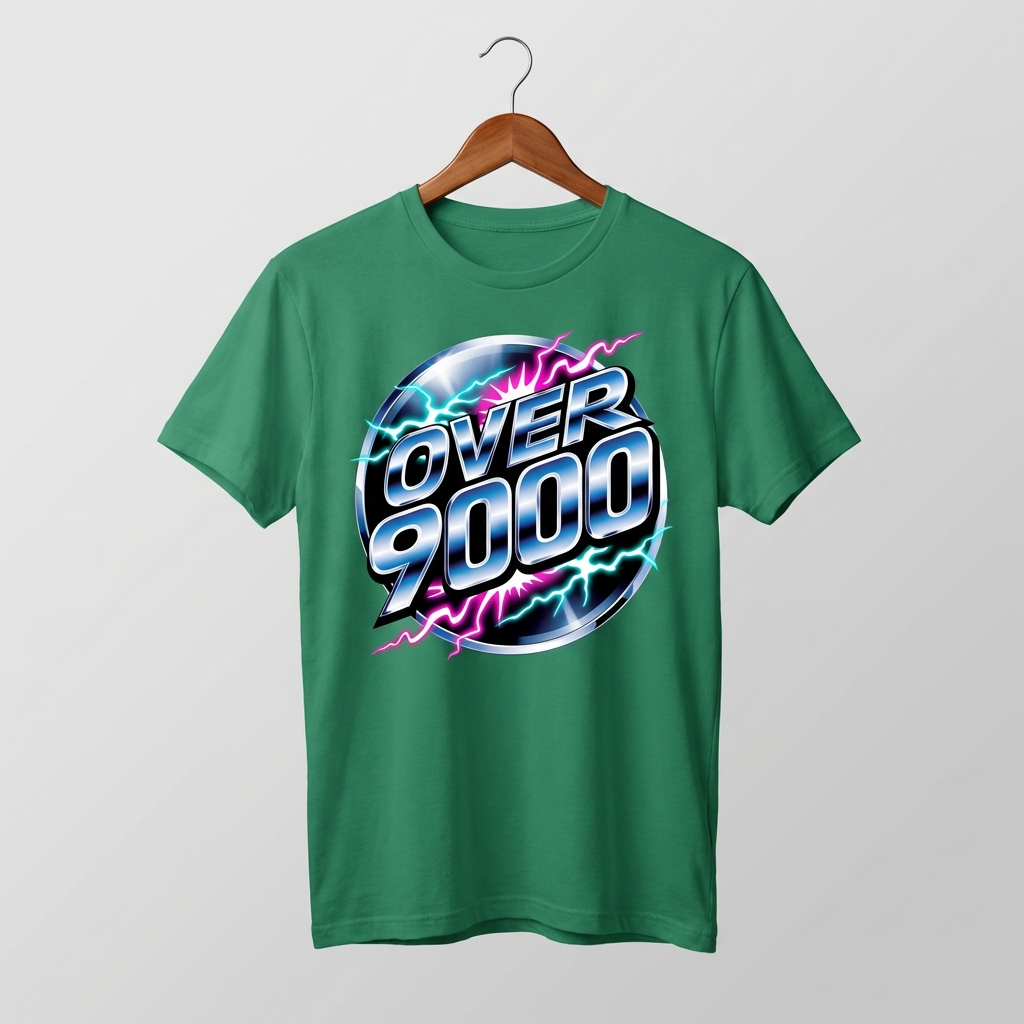 Over 9000 Graphic T-Shirt | Anime Power Level Manga Tee - Women's