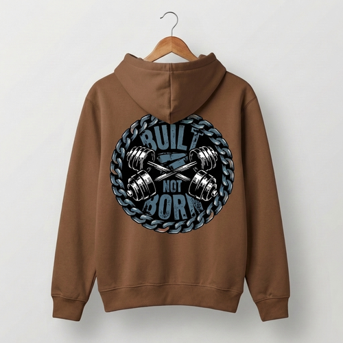 Built Not Born Graphic Hoodie | Gym Motivation Fitness - Women's