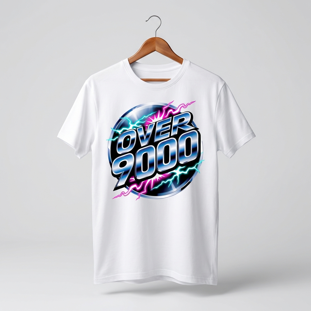 Over 9000 Graphic T-Shirt | Anime Power Level Manga Tee - Women's