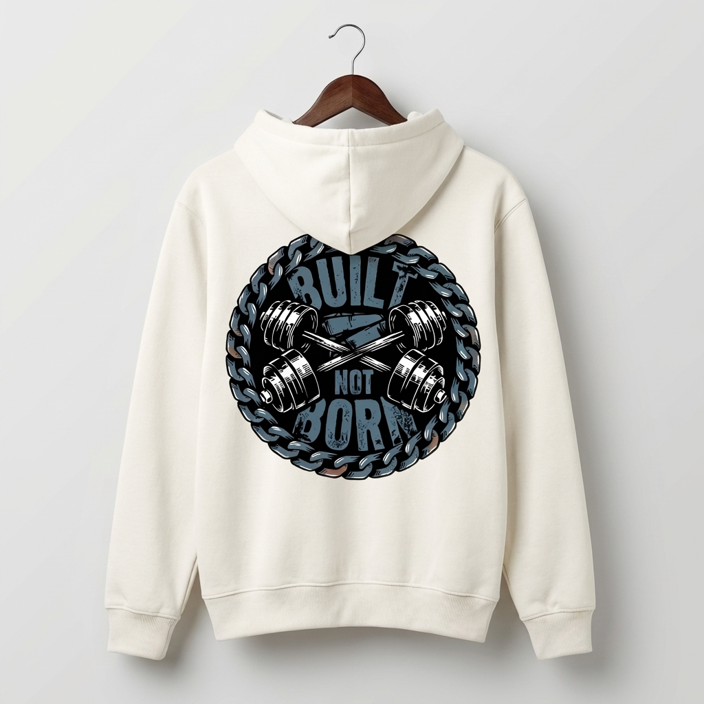 Built Not Born Graphic Hoodie | Gym Motivation Fitness - Women's