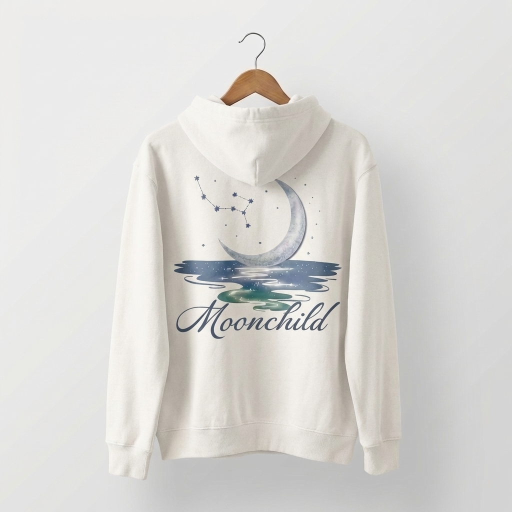 Moon Child Graphic Hoodie | Celestial Mystical Night - Men's