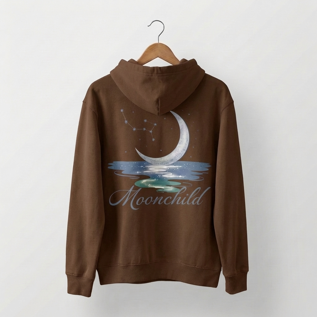 Moon Child Graphic Hoodie | Celestial Mystical Night - Men's