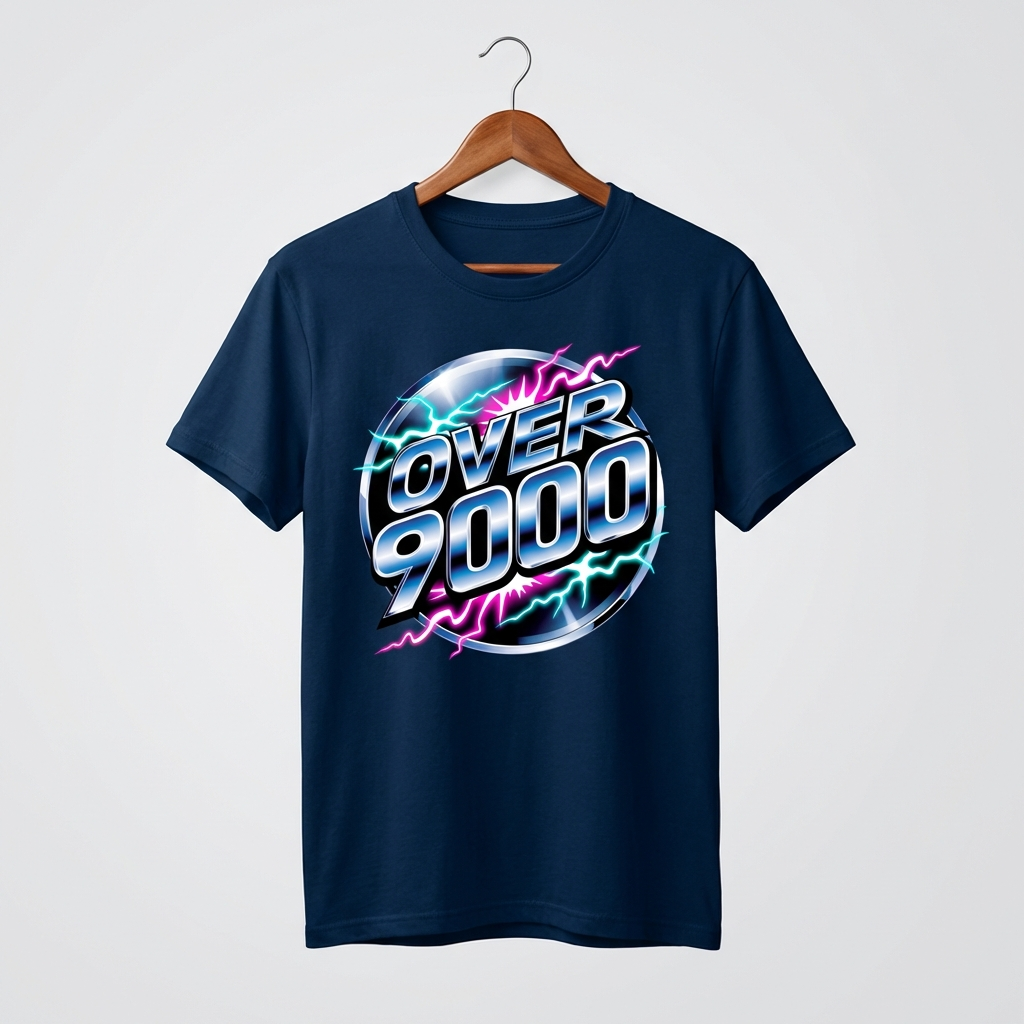 Over 9000 Graphic T-Shirt | Anime Power Level Manga Tee - Men's