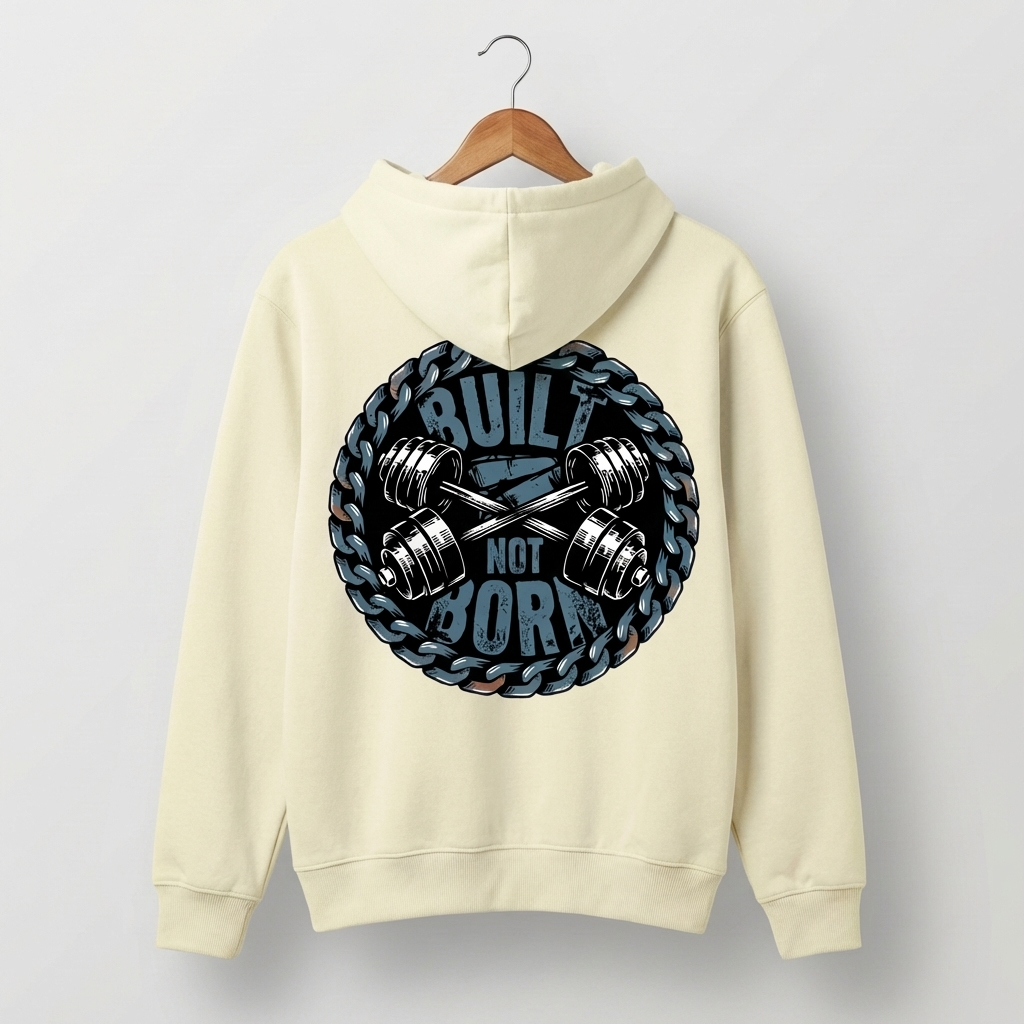 Built Not Born Graphic Hoodie | Gym Motivation Fitness - Women's