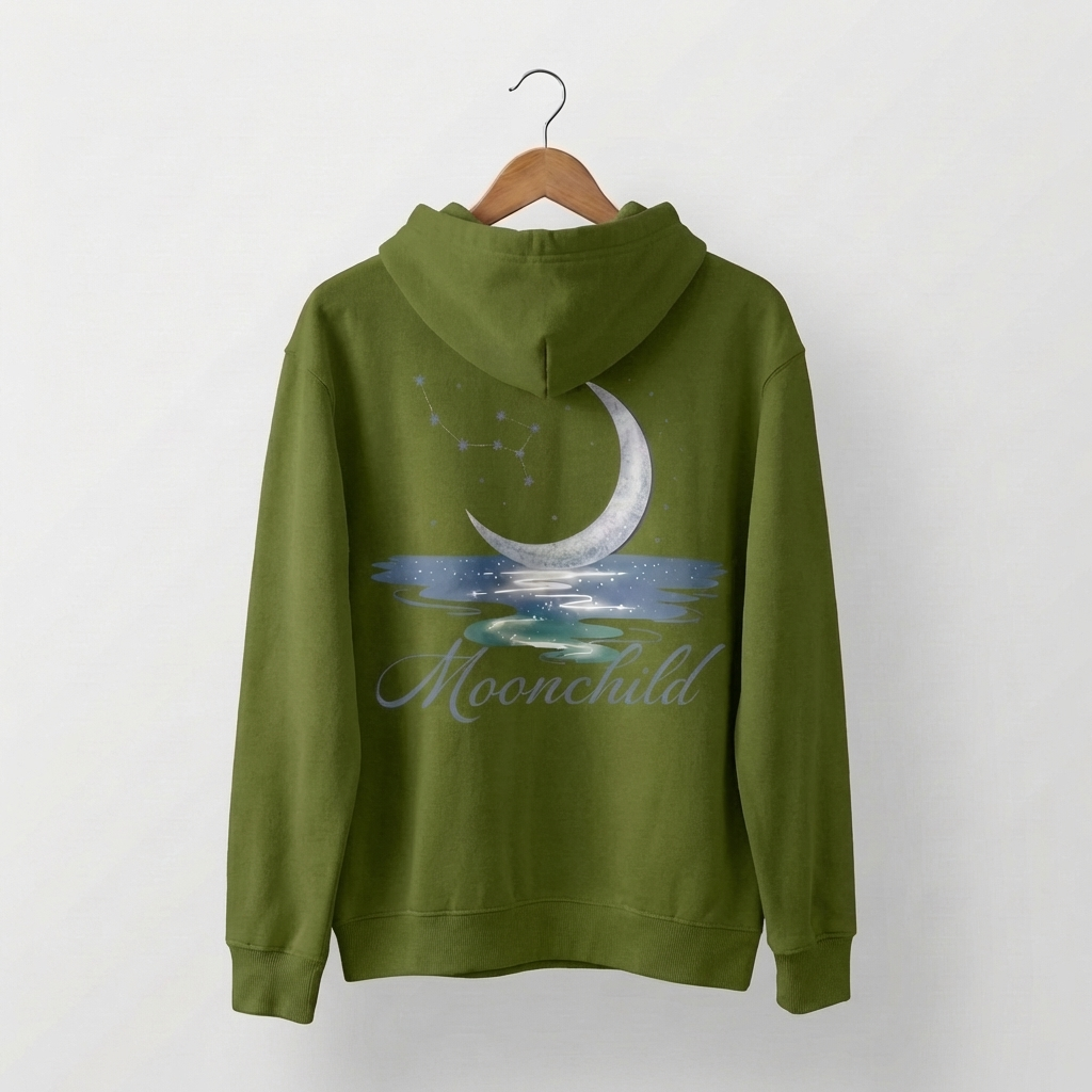 Moon Child Graphic Hoodie | Celestial Mystical Night - Men's